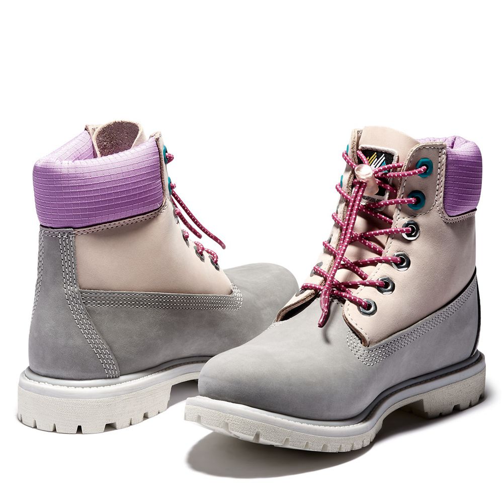 Botas 6-Inch Timberland Argentina Mujer - 6-Inch Premium Waterproof - Gris - YTIQEG-437